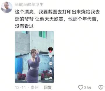 我要截图去打印出来烧给我去逝的爷爷