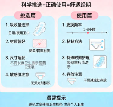 大学生专属挑选卫生巾与使用卫生巾指南